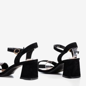 OUTLET Sandales noires pour femmes avec une finition brillante Mira - Footwear