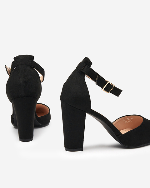 OUTLET Sandales noires pour femmes sur le poteau Kinotia - Chaussures
