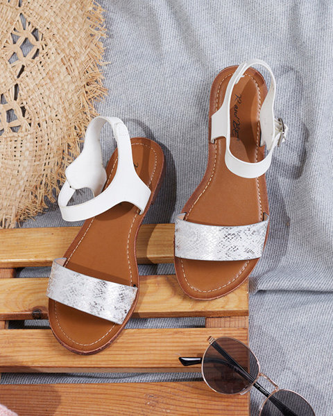 OUTLET Sandales pour femmes avec un gaufrage blanc Xetera - Footwear