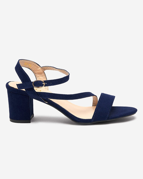 OUTLET Sandales pour femmes sur un poteau dans la couleur bleu marine de Klodu- Shoes