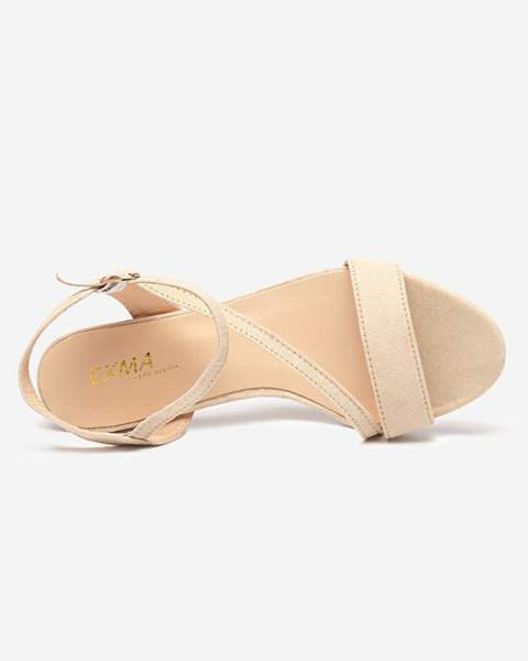 OUTLET Sandales pour femmes sur un poteau en beige Klodu- Footwear