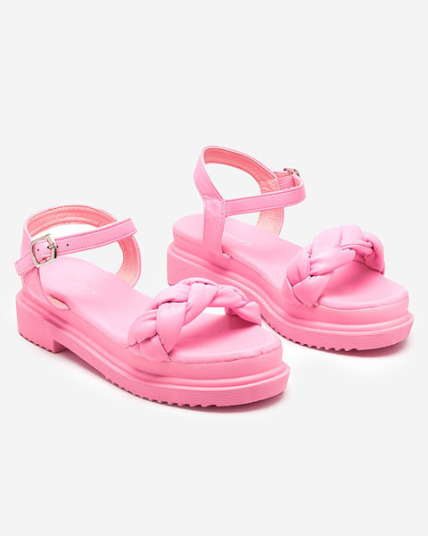 OUTLET Sandales roses pour femme avec ceinture tressée Kafha - Footwear
