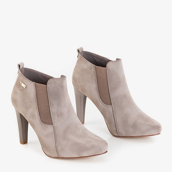 OUTLET bottines femme gris - marron Loretti - Chaussures