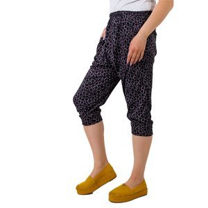 Pantalon 3/4 à motifs pour femme grande taille - Vêtements