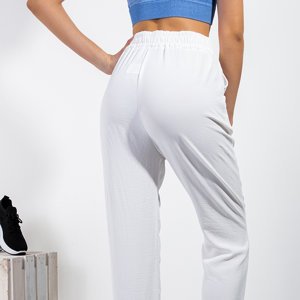 Pantalon ample blanc pour femme - Vêtements