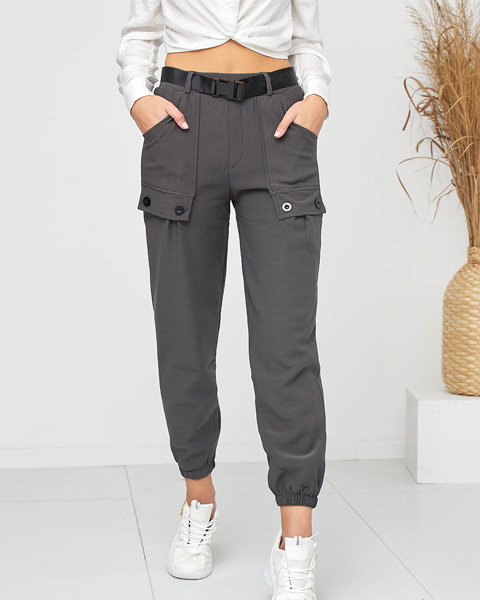 Pantalon cargo isolé gris pour femmes - Vêtements