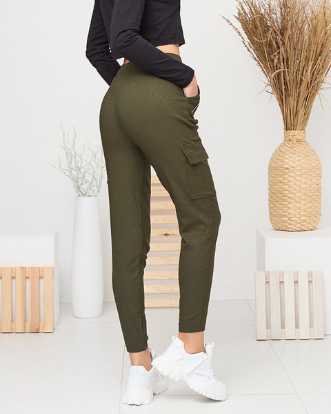 Pantalon de combat pour femme vert chaud- Vêtements
