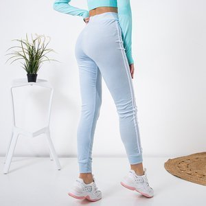 Pantalon de jogging femme bleu à rayures - Vêtements