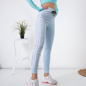 Pantalon de jogging femme bleu à rayures - Vêtements