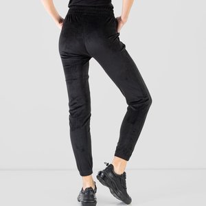 Pantalon de jogging femme noir avec inscription - Vêtements