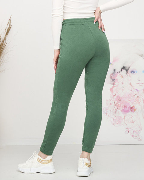 Pantalon de survêtement isolé pour femmes vertes - Vêtements