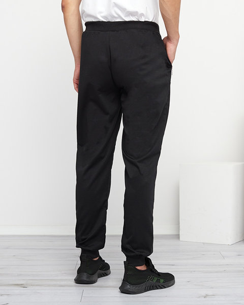 Pantalon de survêtement noir pour hommes avec poches - Vêtements