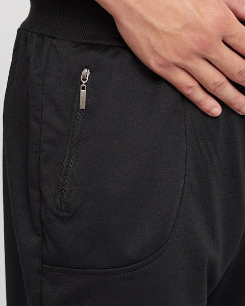 Pantalon de survêtement noir pour hommes avec poches - Vêtements