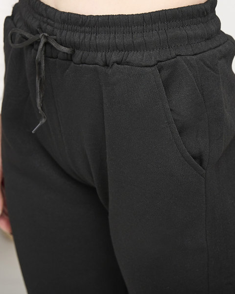 Pantalon de survêtement pour femmes chauffé en noir - Vêtements
