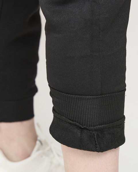 Pantalon de survêtement pour femmes chauffé en noir - Vêtements