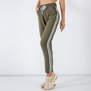 Pantalon de survêtement vert foncé pour femmes - Vêtements