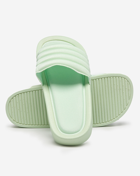 Pantoufles rayées vertes pour femmes Lenira - Footwear