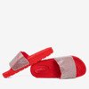 Pantoufles rouges pour femmes avec zircone cubique Blink Blink - Footwear