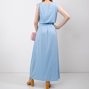 Robe longue femme bleue - Vêtements