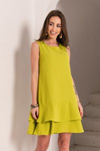 Robe verte sans manches pour femmes - Vêtements