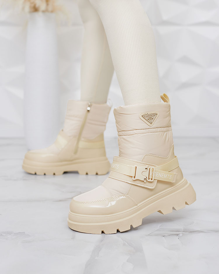 Royalfashion Bottes de neige pour femme en beige Fiellar