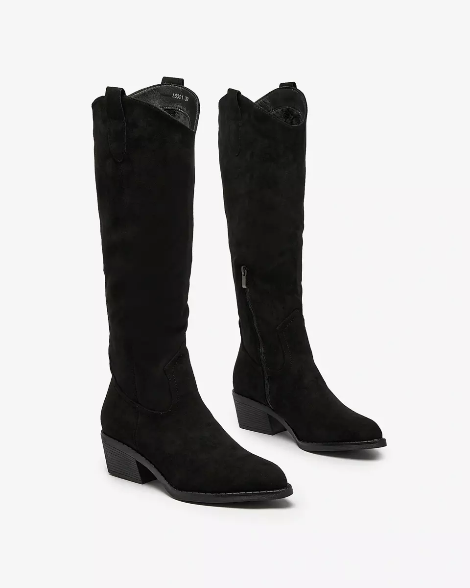 Royalfashion Bottes isolées noires pour femmes Comfy Elegance