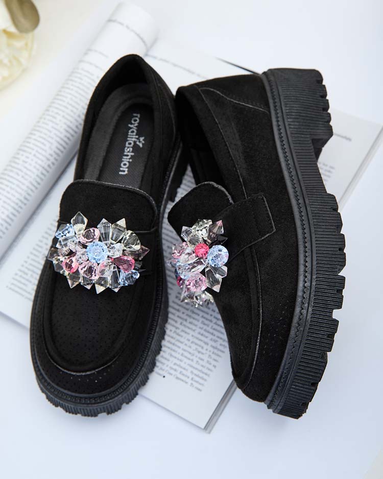 Royalfashion Mocassins femme avec perles colorées Karonia