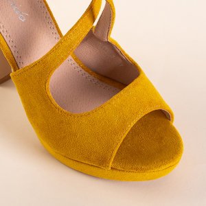 Sandales à talons hauts jaunes de Nero - Chaussures