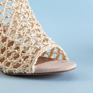 Sandales ajourées pour femmes beiges sur le poste Bettina - Chaussures