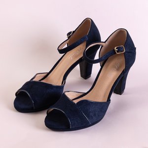 Sandales bleu marine brillantes pour femmes sur le poteau Winil - Footwear