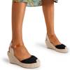 Sandales compensées noires pour femmes a'la espadrilles Oslape - Footwear