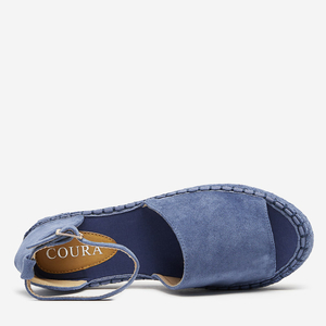 Sandales femme bleues sur la plateforme Ponera - Footwear