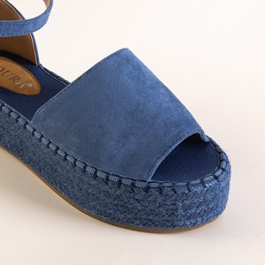 Sandales femme bleues sur la plateforme Ponera - Footwear