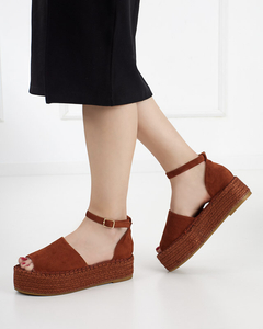 Sandales femme marron sur la plateforme Ponera - Footwear