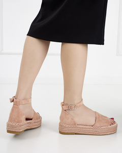 Sandales femme rose clair sur la plateforme Sitra - Footwear
