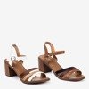 Sandales marron sur un montant supérieur à rayures colorées Ghilea - Footwear