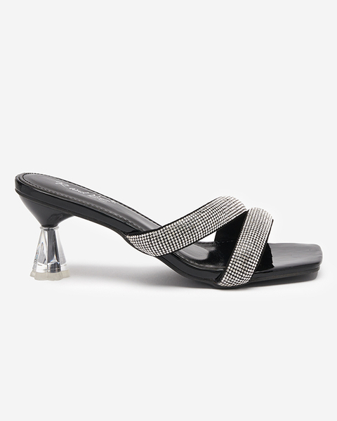 Sandales noires à talons bas pour femmes Teroo - Footwear
