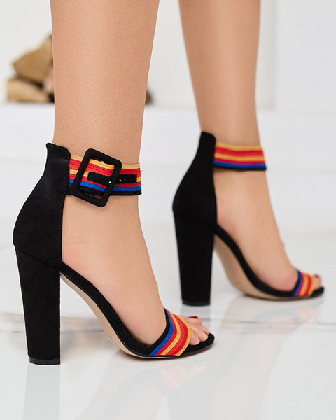 Sandales noires pour femmes sur le poteau Tensow - Footwear