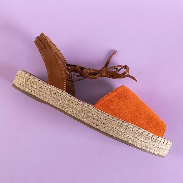 Sandales nouées orange pour femmes d'Alvina - Chaussures