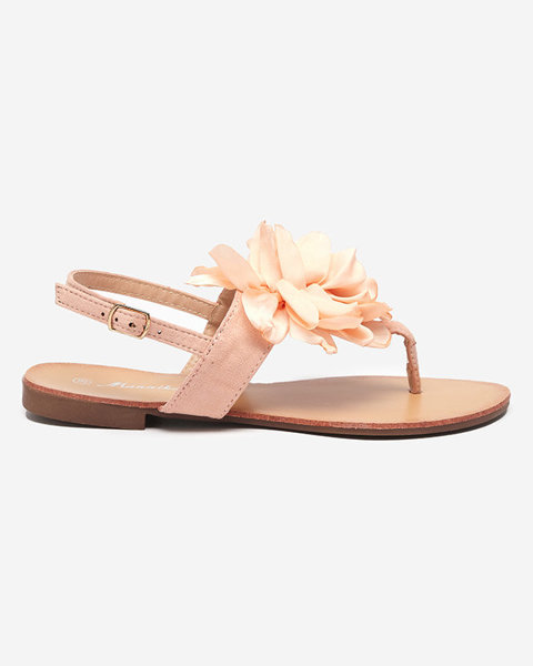 Sandales poudrées pour femme avec une fleur Nerikala - Chaussures