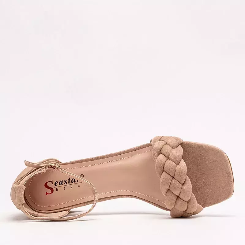 Sandales pour femmes marron clair avec une bande décorée Venesi - Footwear