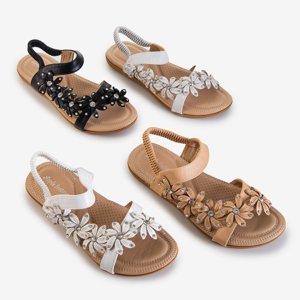 Sandales pour femmes noires à fleurs Aflori - Footwear