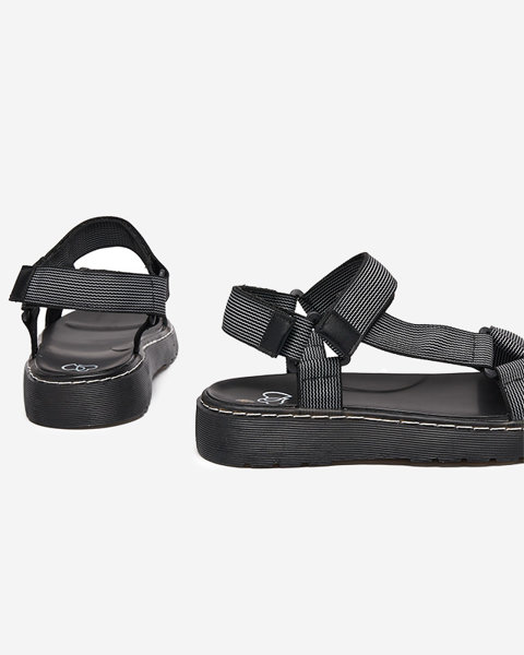 Sandales velcro Cinore noires pour femmes - Footwear