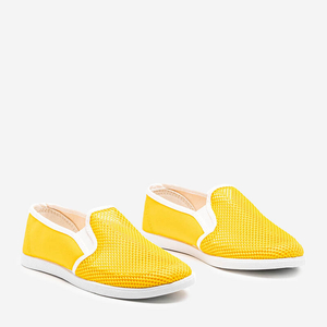 Slip on jaune avec mesh Dire - Chaussures