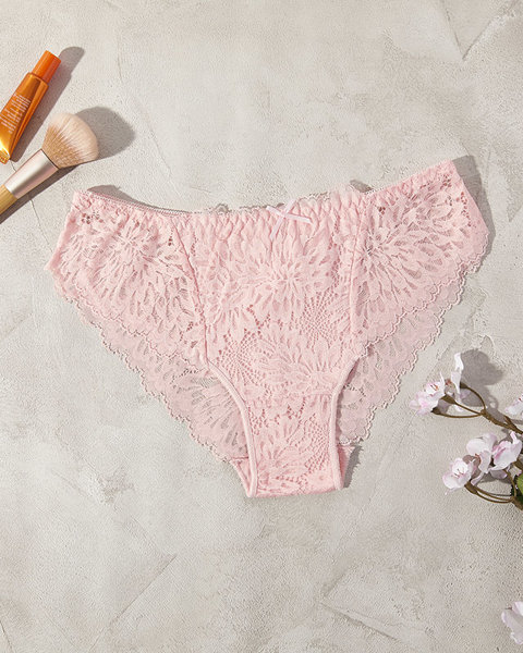 Slip pour femme en dentelle rose- Underwear