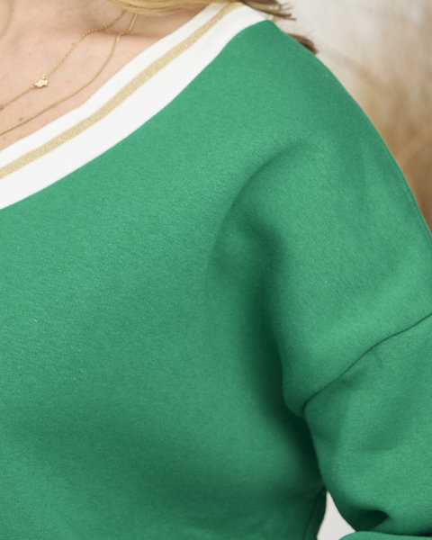 Sweat-shirt isolé pour femme en vert- Vêtements
