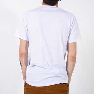 T-shirt homme en coton blanc avec imprimé - Vêtements