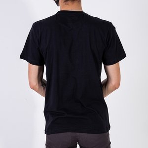 T-shirt homme en coton noir avec imprimé - Vêtements