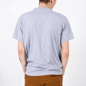 T-shirt homme gris en coton avec imprimé - Vêtements