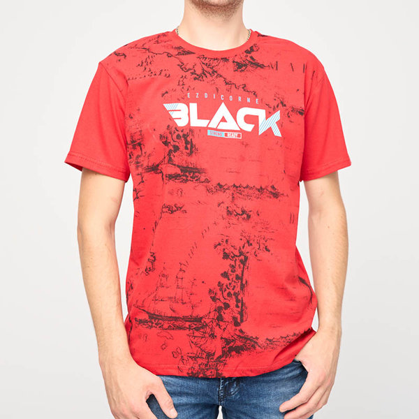 T-shirt imprimé homme rouge - Vêtements